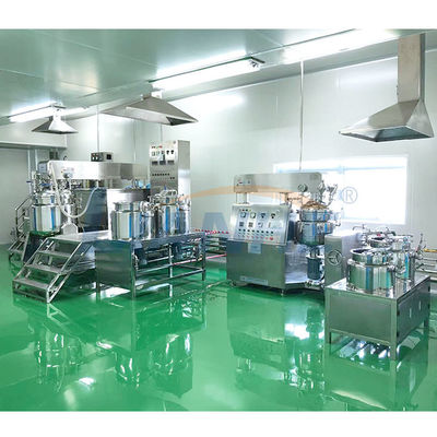 얼음 물 냉각에 대한 50L 진공고 전단 유화제 믹서 PLC 제어